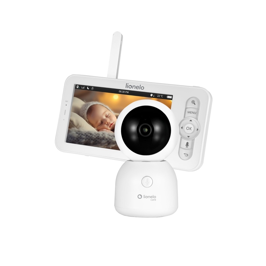 Lionelo - Uppladdningsbar babymonitor med skärm BABYLINE 9.2 5V 3600 mAh