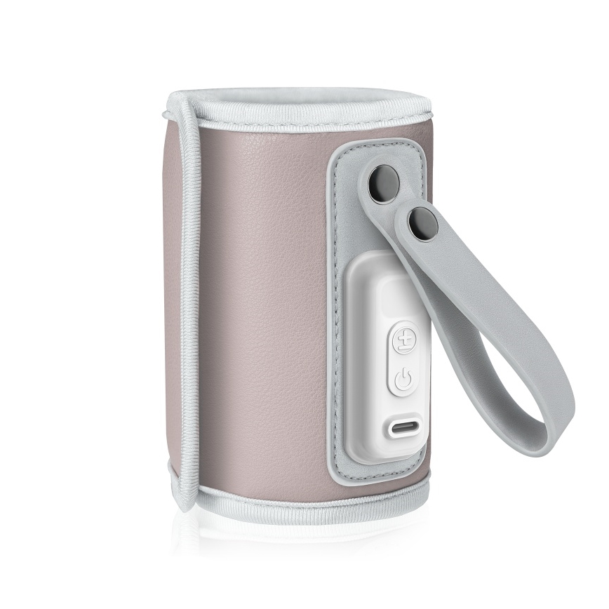 Lionelo - Uppladdningsbar flaskvärmare THERMUP GO 18W/5V Babyrosa