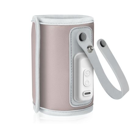 Lionelo - Uppladdningsbar flaskvärmare THERMUP GO 18W/5V Babyrosa