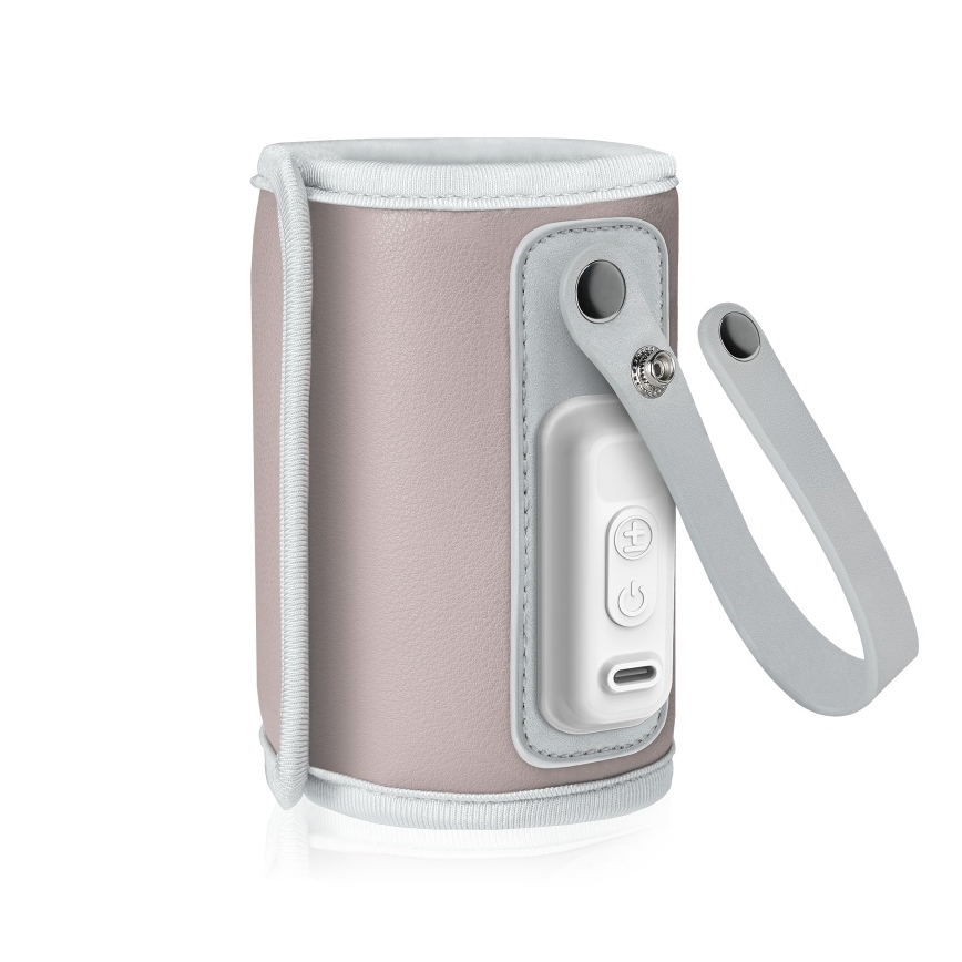 Lionelo - Uppladdningsbar flaskvärmare THERMUP GO 18W/5V Babyrosa