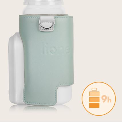 Lionelo - Uppladdningsbar flaskvärmare THERMUP GO EVO 18W/5V grön/vit