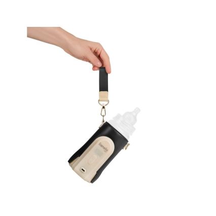 Lionelo - Uppladdningsbar flaskvärmare THERMUP GO EVO 18W/5V svart/beige