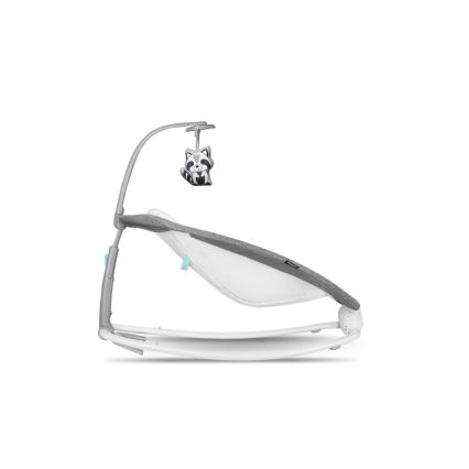 Lionelo - Vibrerande vippstol med melodi PASCAL 2xAA grå/turkos