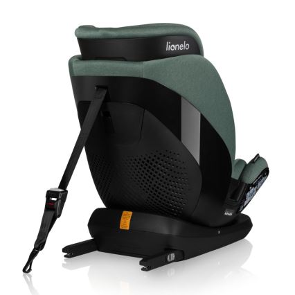 Lionelo - Bilbarnstol med roterbar bas LAVENDER i-Size 76-150 cm pistagegrön