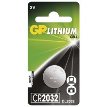 Litium knappcellsbatterier CR2032 GP LITHIUM 3V/220 mAh