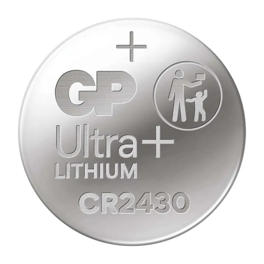 Litium knappcellsbatterier CR2430 GP LITHIUM 3V/300 mAh