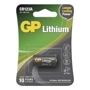 Litiumbatteri CR123A GP LITHIUM 3V/1400 mAh