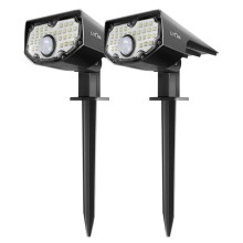 Litom - SET 2x LED Solcellslampa med sensor 2in1 LED/3,7V IP67