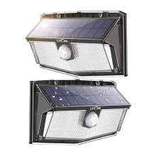 Litom - SET 2x LED Solcellsvägglampa med sensor LED/3,7V IP67
