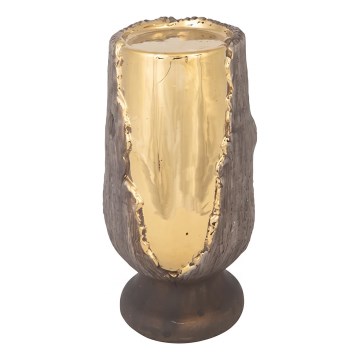 Ljushållare 20x10 cm, guld/brun
