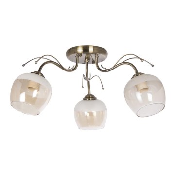 Ljuskrona 3xE27/60W/230V mässing