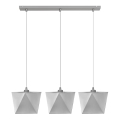 Ljuskrona ADAMANT 3xE27/15W/230V grå