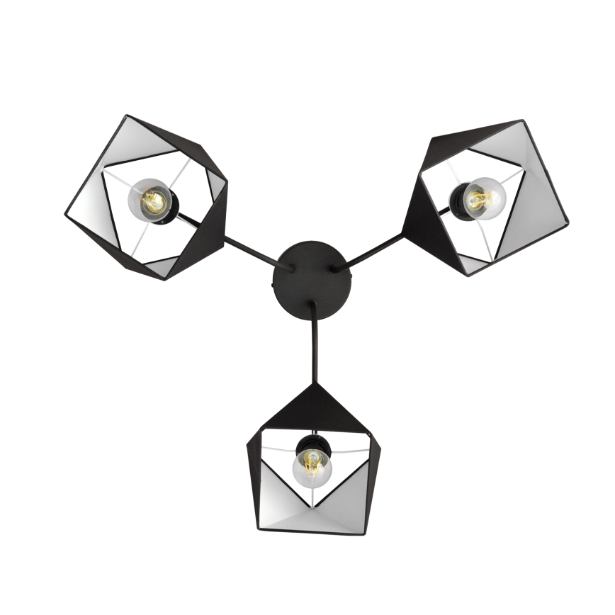 Ljuskrona ADAMANT 3xE27/15W/230V svart