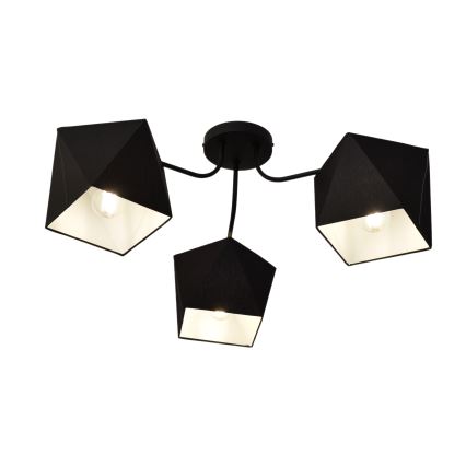Ljuskrona ADAMANT 3xE27/15W/230V svart