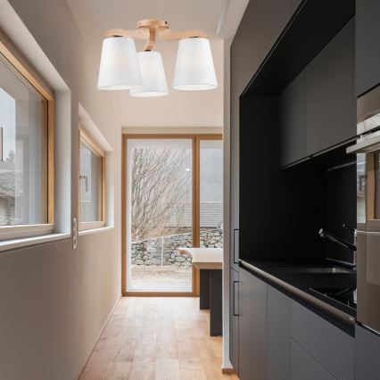 Ljuskrona ANDREA 3×E27/60W/230V ek/Vit