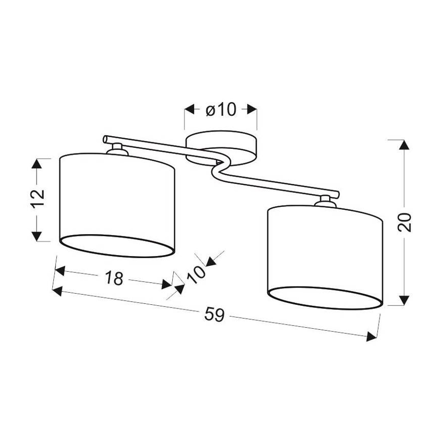 Ljuskrona BAN 2xE14/40W/230V