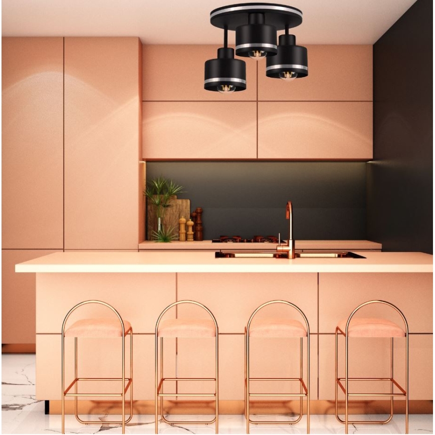 Ljuskrona BODO SILVER 3xE27/60W/230V