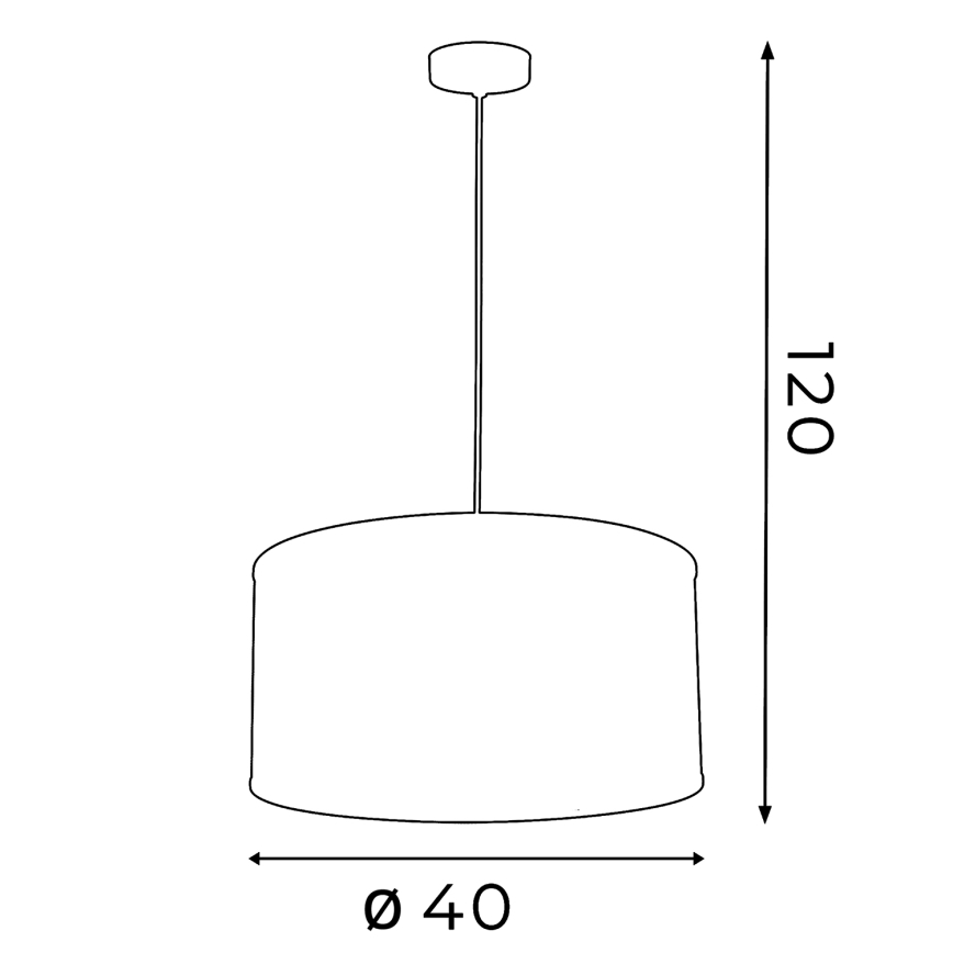 Ljuskrona FELIX 1xE27/60W/230V svart