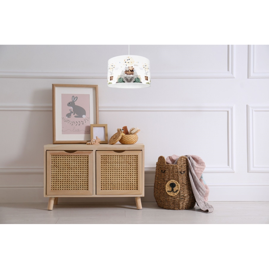 Ljuskrona för barn BEARS 1xE27/60W/230V