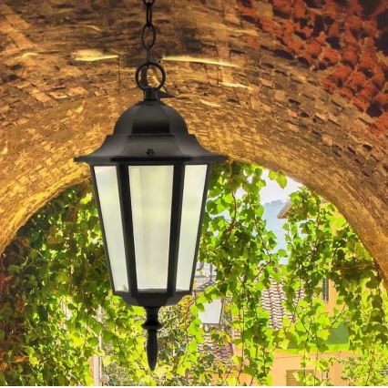 Ljuskrona för utomhusbruk 1xE27/20W/230V IP43 svart