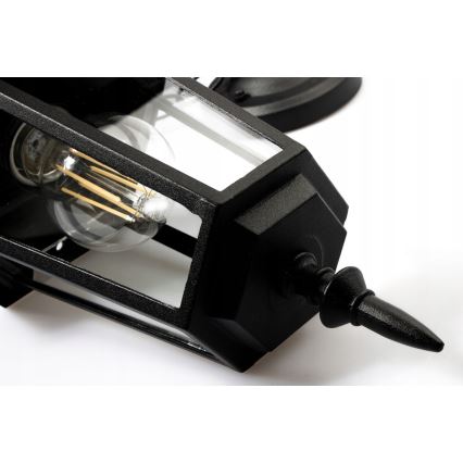 Ljuskrona för utomhusbruk 1xE27/20W/230V IP43 svart