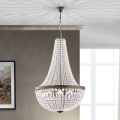 Ljuskrona i kristal med kedja ARILA 6xE27/60W/230V diameter 60 cm brun/patina