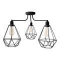 Ljuskrona KARO 3xE27/15W/230V svart