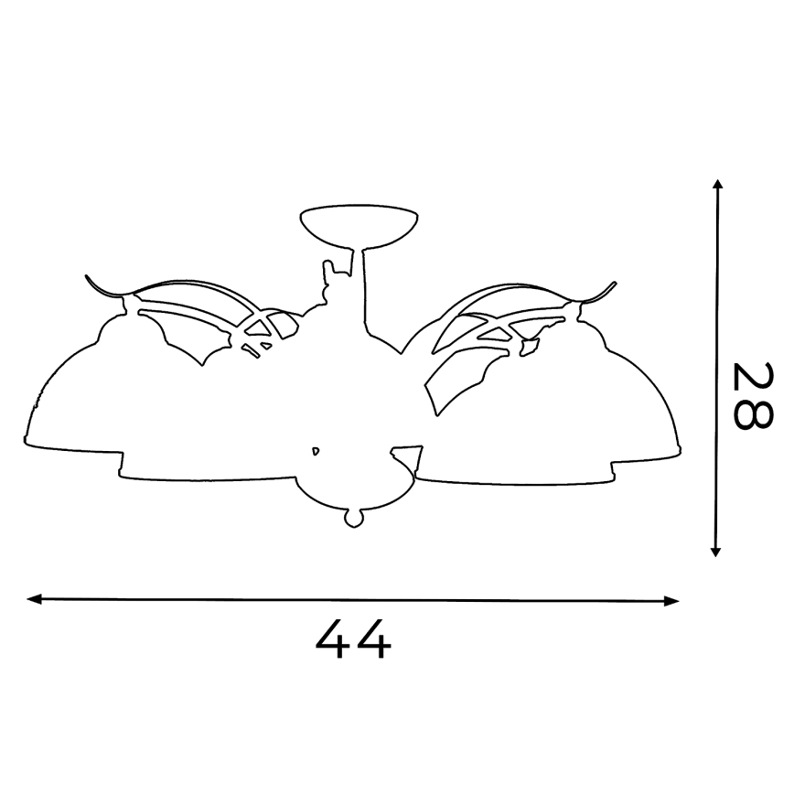 Ljuskrona KORFU 5xE27/60W/230V