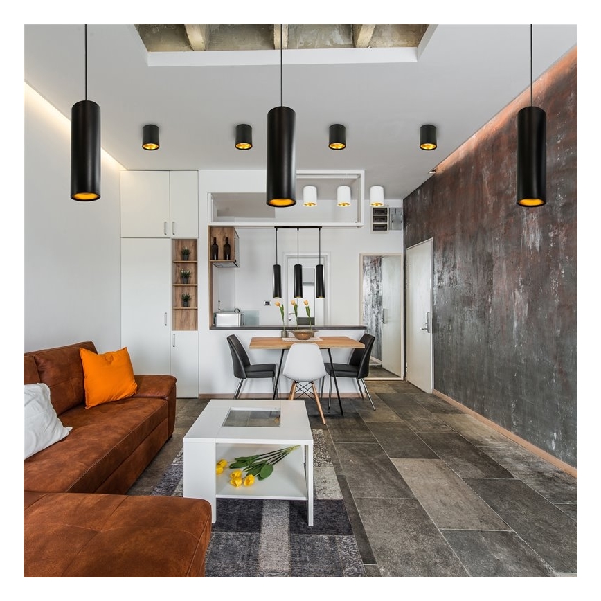 Ljuskrona LATI 1xGU10/8W/230V svart