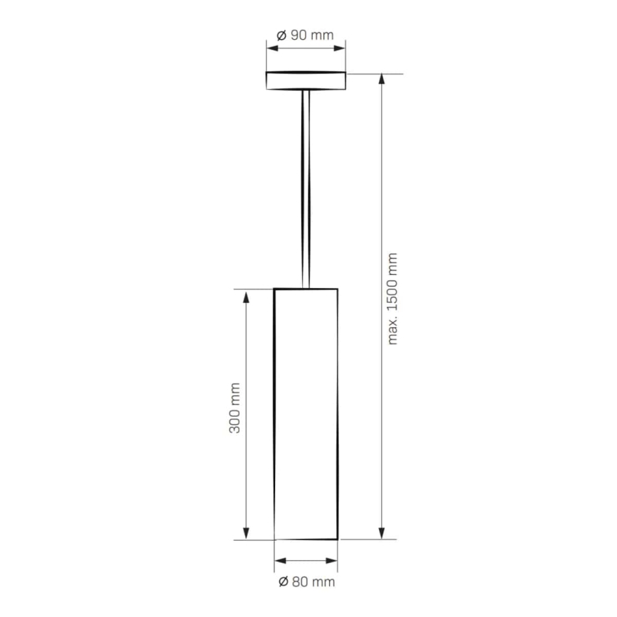 Ljuskrona LATI 1xGU10/8W/230V svart