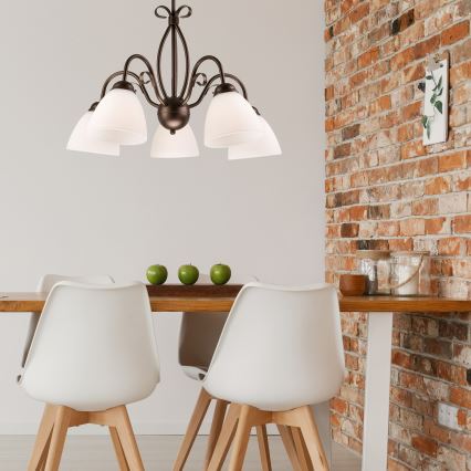 Ljuskrona med kedja ADELLE 5xE27/60W/230V