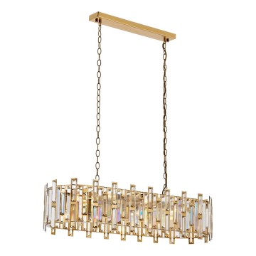 Ljuskrona med kedja CRYSTALLINE 13xE14/40W/230V guld