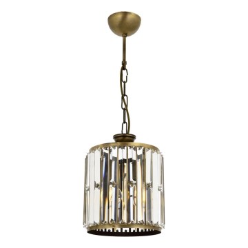 Ljuskrona med kedja CRYSTALLINE 1xE27/6W/230V brons