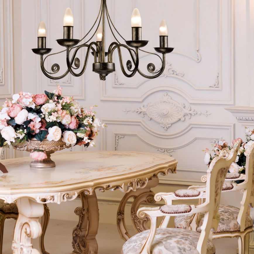 Ljuskrona med kedja DONATO 6xE14/40W/230V