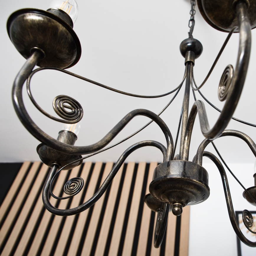 Ljuskrona med kedja DONATO 6xE14/40W/230V