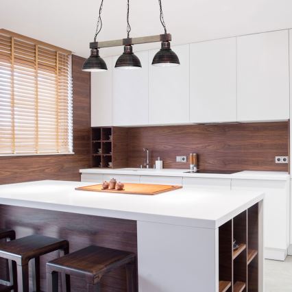 Ljuskrona med kedja HAKON 3xE27/60W/230V patina