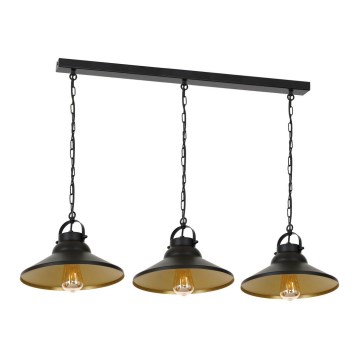 Ljuskrona med kedja IRON 3xE27/60W/230V
