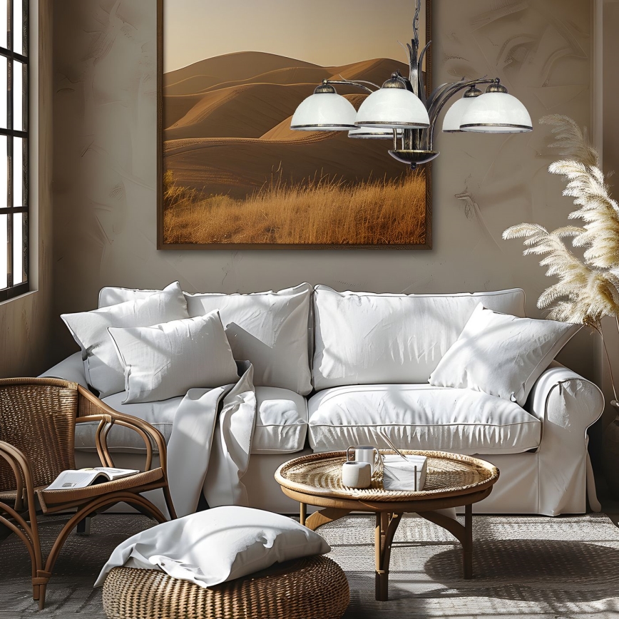 Ljuskrona med kedja KORFU 5xE27/60W/230V