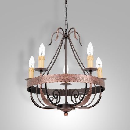 Ljuskrona med kedja LOARA 5xE14/60W/230V