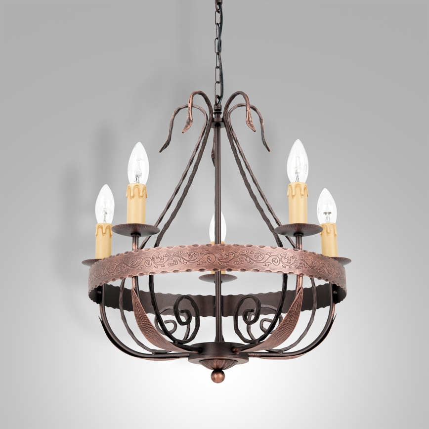 Ljuskrona med kedja LOARA 5xE14/60W/230V