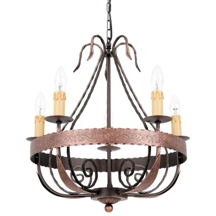 Ljuskrona med kedja LOARA 5xE14/60W/230V