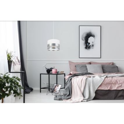 Ljuskrona med kedja MILO 1xE27/60W/230V silver