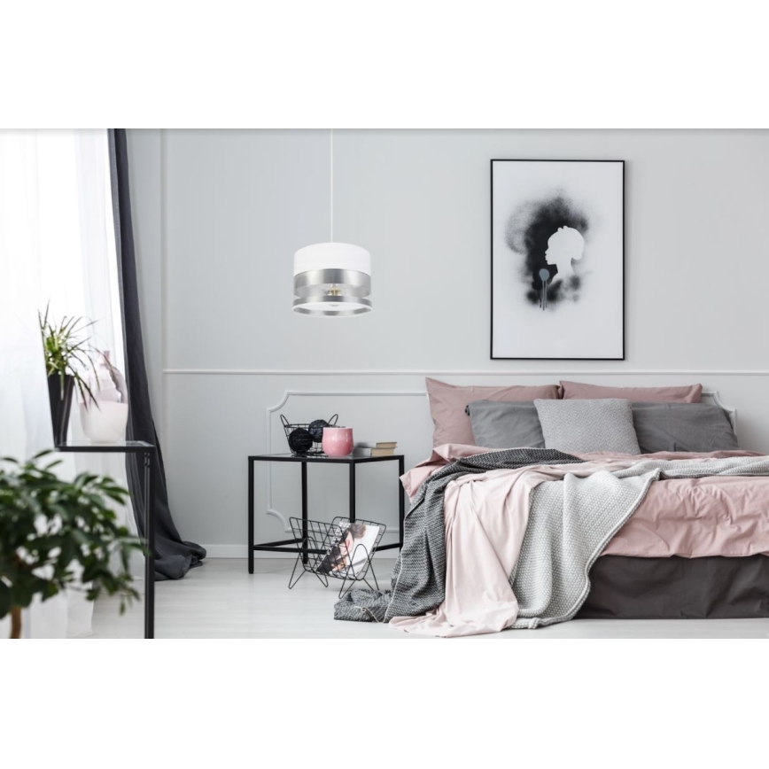 Ljuskrona med kedja MILO 1xE27/60W/230V silver