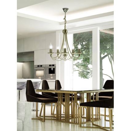 Ljuskrona med kedja MUZA 5xE14/40W/230V