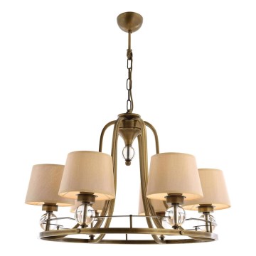 Ljuskrona med kedja NARA 6xE27/40W/230V mässing