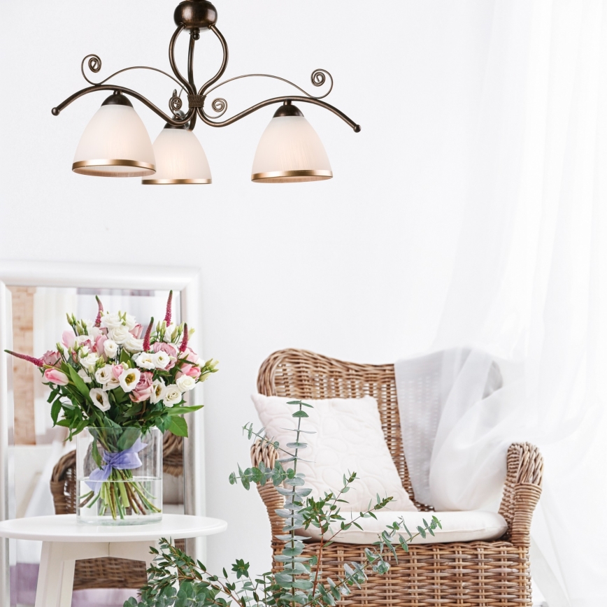 Ljuskrona med kedja RETRO II 3xE27/60W/230V