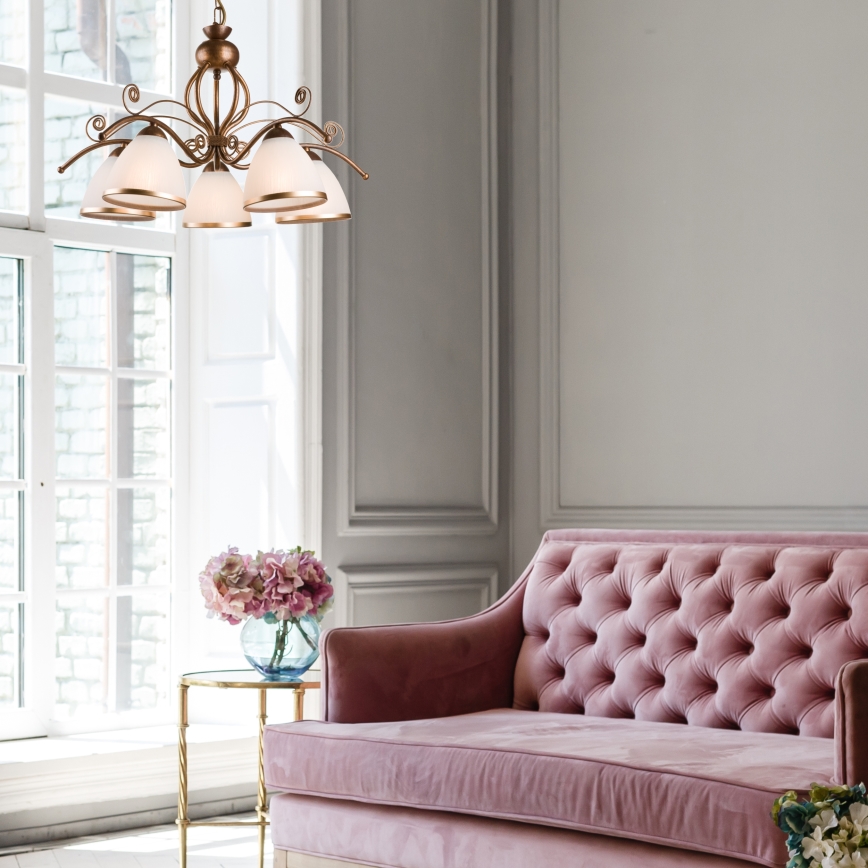 Ljuskrona med kedja RETRO II 5xE27/60W/230V