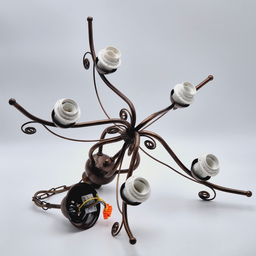 Ljuskrona med kedja RETRO II 5xE27/60W/230V