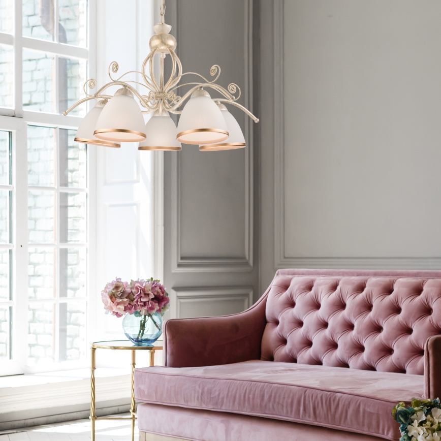 Ljuskrona med kedja RETRO II 5xE27/60W/230V