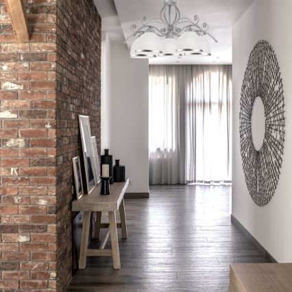 Ljuskrona med kedja RETRO II 5xE27/60W/230V silver